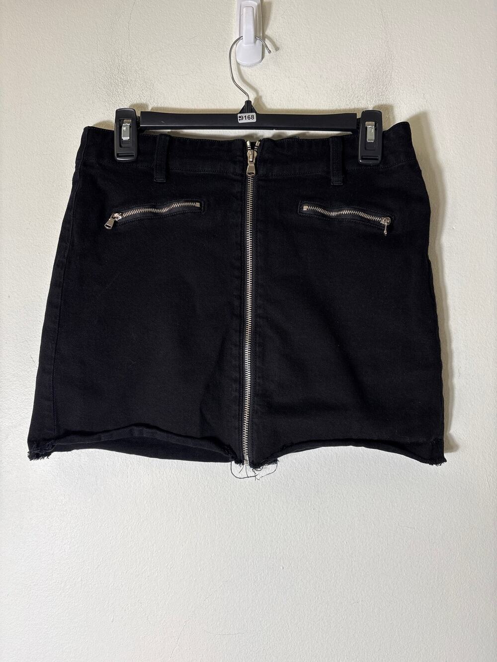 J. Brand Black Moto Mini Skirt Sz S